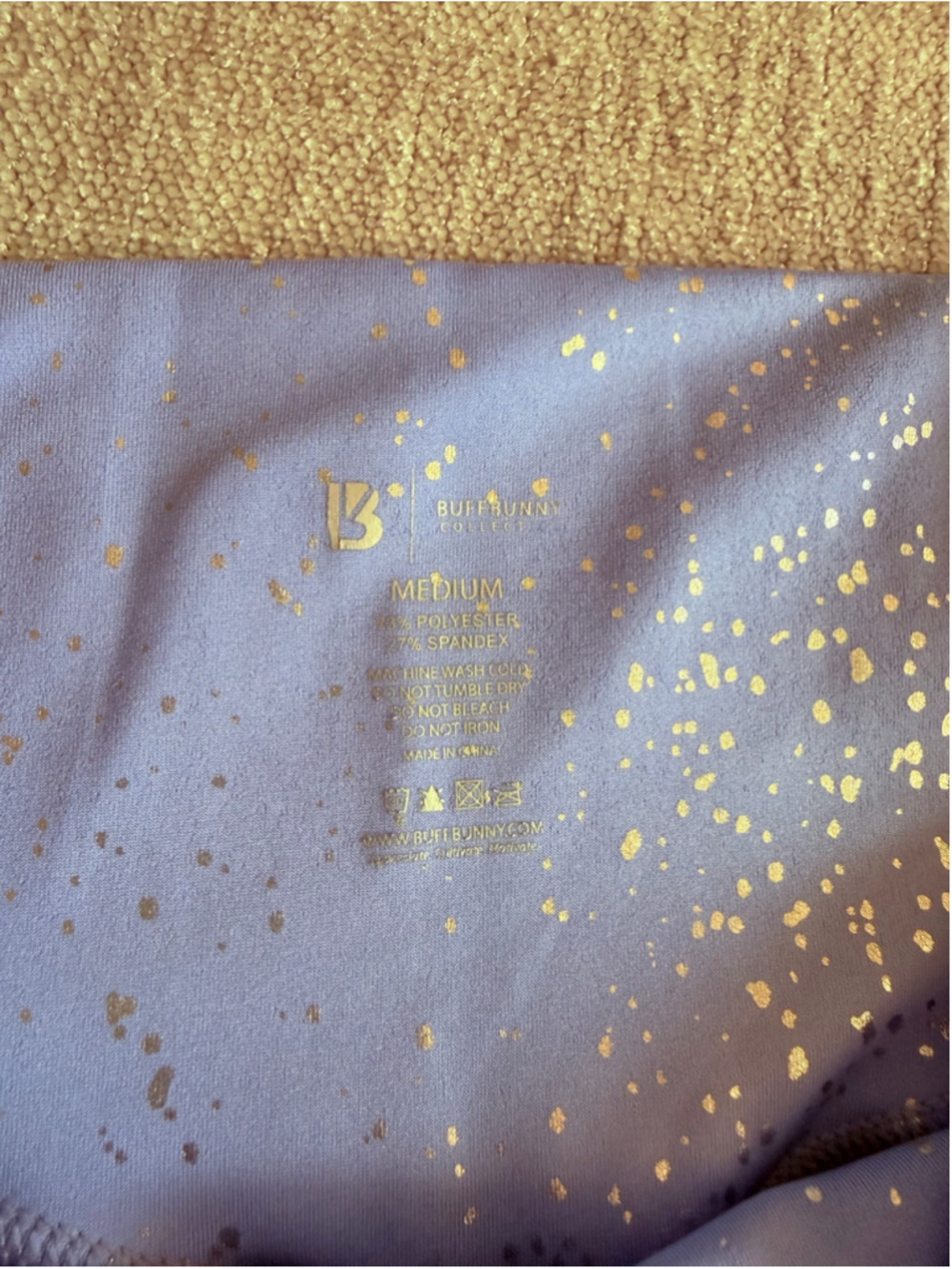 Buff Bunny rainwater blue periwinkle/silver dazzle high-rise leggings medium - Picture 4 of 8
